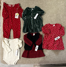 Carter's Baby Girl 5pc Holiday lot 9month picture