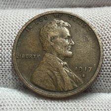 1917-S Better Date Lincoln Wheat Cent Penny receive coin pictured #6517 picture