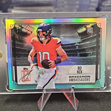 Topps 2024 Signature Class Gridiron Ambassadors Bo Nix RC Teal /225 GA-4 picture