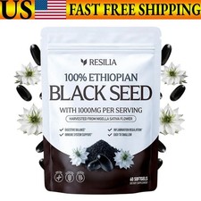Resilia Ethiopian Black Seed Softgels 1000mg Per Serving,Premium Nigella Sativ🔥 picture