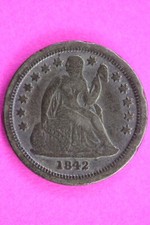 1842 O Seated Liberty Dime Exact Silver Coin In Pics Scarce Semi Key Date 213 picture