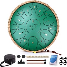 Steel Tongue Drum 15 Notes 14 Inch D-Key Panda Balmy Drum Percussion Instrument picture