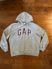 GAP Men’s Gray Pullover Hoodie – XL – Classic Logo picture