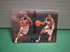 1999 Skybox Metal Allen Iverson Stephon Marbury Rivalries #1 Sixers Nets picture