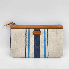 Brighton Women's Blue Luxe Pouch Bag Stripe Misc. Accessories picture