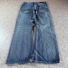 Express Kingston Bootcut Jeans Mens 30x30 Blue Distressed Y2K Indie Sleaze picture