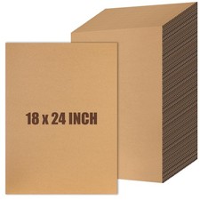 Feifeiya 30 Pack Corrugated Cardboard Sheets 24 x 18 Inch Large Flat Cardboar... picture