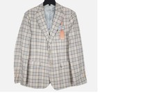 Tallia Men's Slim-Fit Plaid Blazer (40R, Tan) picture