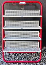 VTG HOSTESS CAKES Retail Red Metal 4 Shelf Folding Display Shelf Portable Stand picture