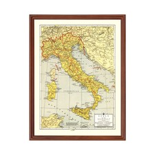 Old Map of Italy 1943 - Vintage Italy Art Wall Decor picture