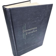 Engineering Statistics Bowker Lieberman Black HC 1960 Engineering TextBook Vtg picture