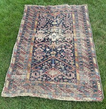 pre1900's ANTIQUE RARE SIZE FINE CAUCASIAN SHIRVAN PERPEDILL SIZE OF 3'11