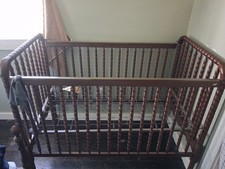 Vintage Jenny Lind Crib - 1970s -1980s. Brown. picture