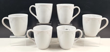 6 Lenox French Carved Scalloped Mugs Set Scrolls Scalloped Drink Coffee Cups Lot picture