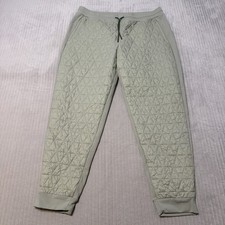 Athleta Women's Solstice Quilted Joggers  Sz 16 Fern Green Zip Pockets picture