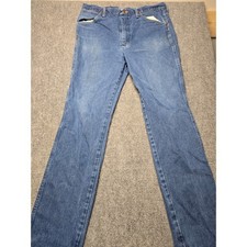 Vintage Wrangler 936 Cowboy Cut Jeans Mens 34 Blue Denim Western Straight Leg picture