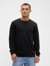 NWT GAP Everyday Soft Long-Sleeve Tee Shirt T-Shirt 100% cotton Black Men M L XL picture