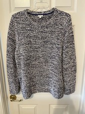 J.JILL PURE JILL MIXED-YARN PULLOVER SWEATER IN HARBOR MULTI 2X picture
