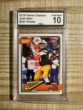 Josh Allen 2018 Panini Classics #207 Rookie Card Pro Grade 10 picture