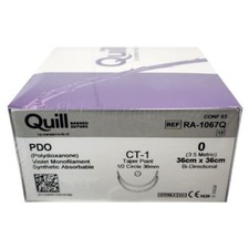 *12-Pieces* Quill PDO Violet Barbed Monofilament 14