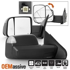 Fit 02-08 Dodge Ram 1500 /03-09 2500 3500 Power Heated [2009 Style] Tow Mirrors picture