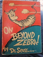 Dr Seuss On Beyond Zebra 1955 FIRST Edition Rare-BANNED picture