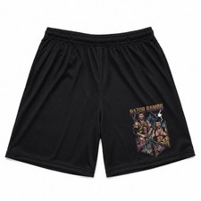 Razor Ramon Graphic Mesh Shorts Black Men XL Vintage 90s WWF WWE Scott Hall picture