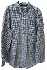 Croft & Barrow Easy Care 2XL Blue/White Check Woven Button-Down Shirt picture