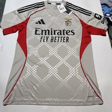 NWT's Adidas SL Benfica 2025-26 Away Soccer Jersey Beige JX7840 Mens Sz Medium picture