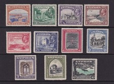 Cyprus GV 1934 Set MM. SG133 - 143. Cat £200 picture