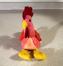 Ty Teenie Beanie Babies Strut the Rooster Plush 1993 Retired Vintage picture