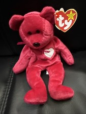Ty Valentina Bear Beanie Baby with Tag Errors 1999 Retired - Tag Errors picture
