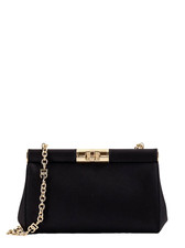 DOLCE&GABBANA Marlene Medium Black Satin Shoulder Bag New picture
