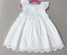 NWT Baby GAP Girls 2T Cotton Eyelet Flutter Sleeve Dress White NEW picture