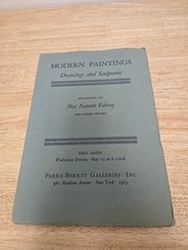 1963 Vintage Parke-Bernet Art Catalog Modern Paintings Estate Of Nanette Fabray picture