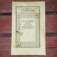 1921 USDA Farmers' Bulletin No. 1219 Floors & Floor Coverings Vintage Booklet picture