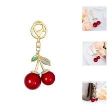 Elegant Cherry Accessories: Cute Keychain Charm for Handbags and Gifting picture