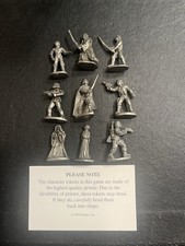Monopoly Star Wars 1997 Classic Trilogy Edition Set Of 9 Pewter Tokens picture