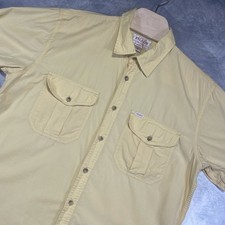 Filson Short Sleeve Feather Cloth Shirt Size M Yellow Cotton picture