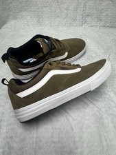 VANS Kyle Walker Pro Skate Shoes Olive Green Brown/White Men's US 8.5 UltraCush picture