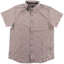 Maven Co-Op Shirt Short Sleeve Button-Up Gray Quick Dry Men's Size Large NEW picture