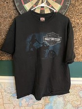 Vtg Harley Davidson T Shirt Mens 2XL Kerstings Museum North Judson IN Black 2002 picture