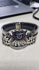 Vintage Aztec Style Taxco Sterling Silver Bracelet picture