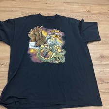 80s vintage HARLEY DAVIDSON EAGLE DRAGON t shirt size XXL SINGLE STITCH Hawaii picture
