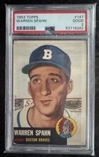 1953 Topps - Warren Spahn #147 PSA 2 HOF picture