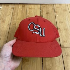 Vintage 90's Ohio State University Buckeyes OSU Made In USA SnapBack Red Cap Hat picture