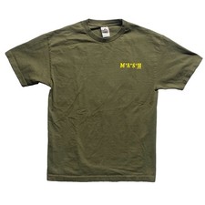 Vtg 2000s MASH Graphic Tee Large Olive Drab Military Red Cross Promo Shirt picture
