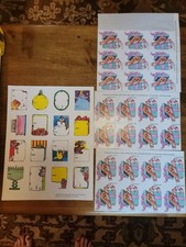 1980s-1990s Vintage Scholastic Christmas/Birthday Stickers 4 Sheets picture