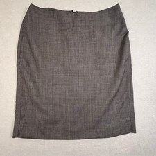 Talbots Petites Wool Blend Houndstooth Pencil Skirt Black White 8P 0017 picture