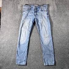 Zara Man Light Wash Slim Fit Blue Denim Jeans USA 32 3593 picture